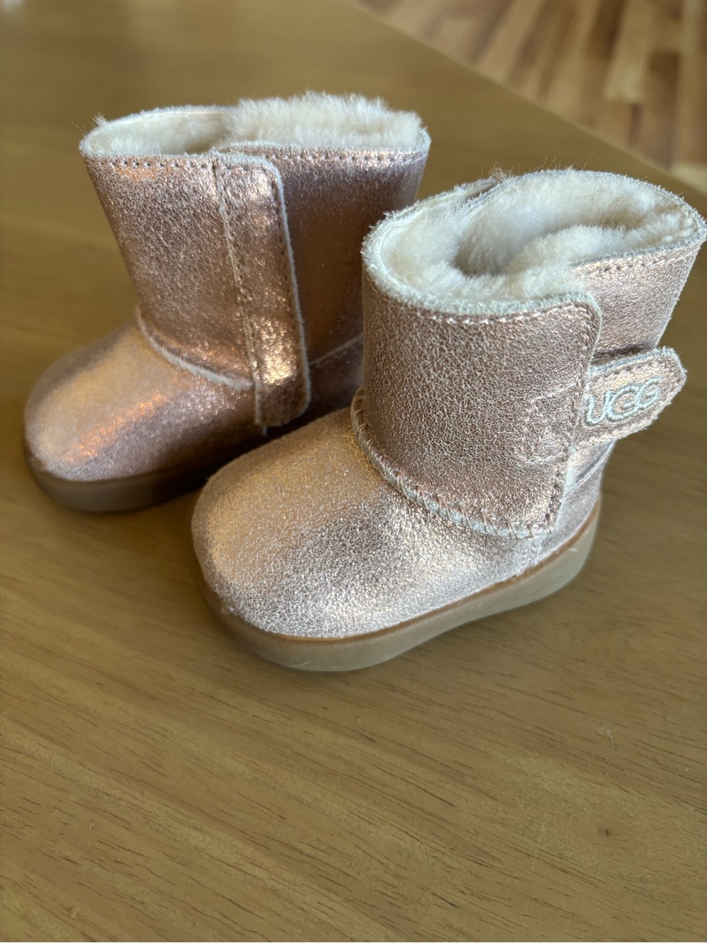 UGG Baby Classic Metallic Pink Sheepskin Boot